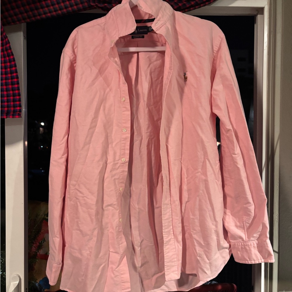 Ralph Lauren Light Pink Button-Down Oxford Shirt - Men